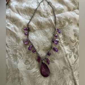 💗Purple Teardrop Pendant Necklace - 💗= 10for $20 bundle